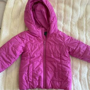 GAP Hot Pink Hooded Puffer Jacket